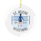 Custom Volleyball, Glass Ornament, St. Helen's Volleyball, Volleyball Keepsake Ornament,