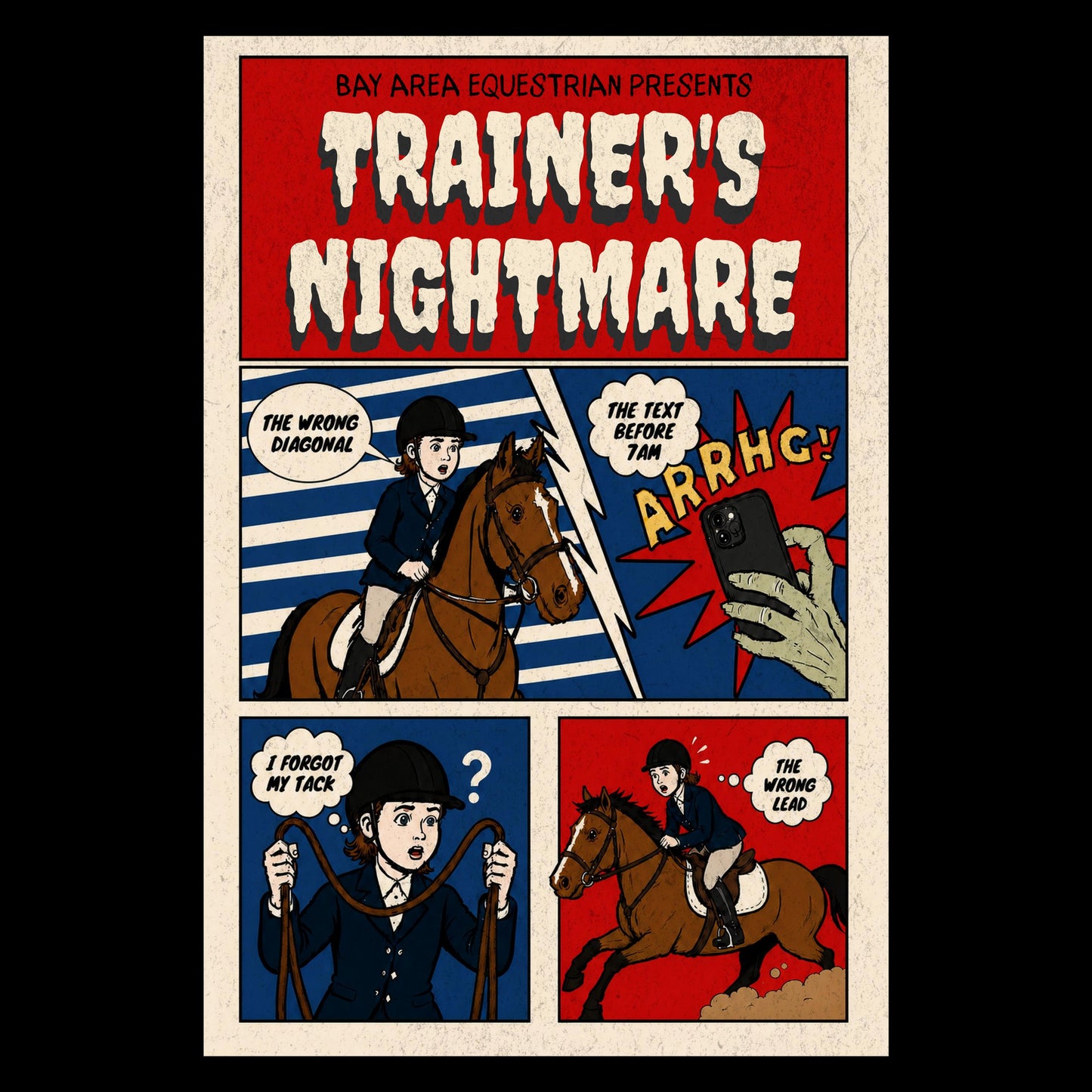 2 Sided, Full Color DTF, Trainer's Nightmare (Black)