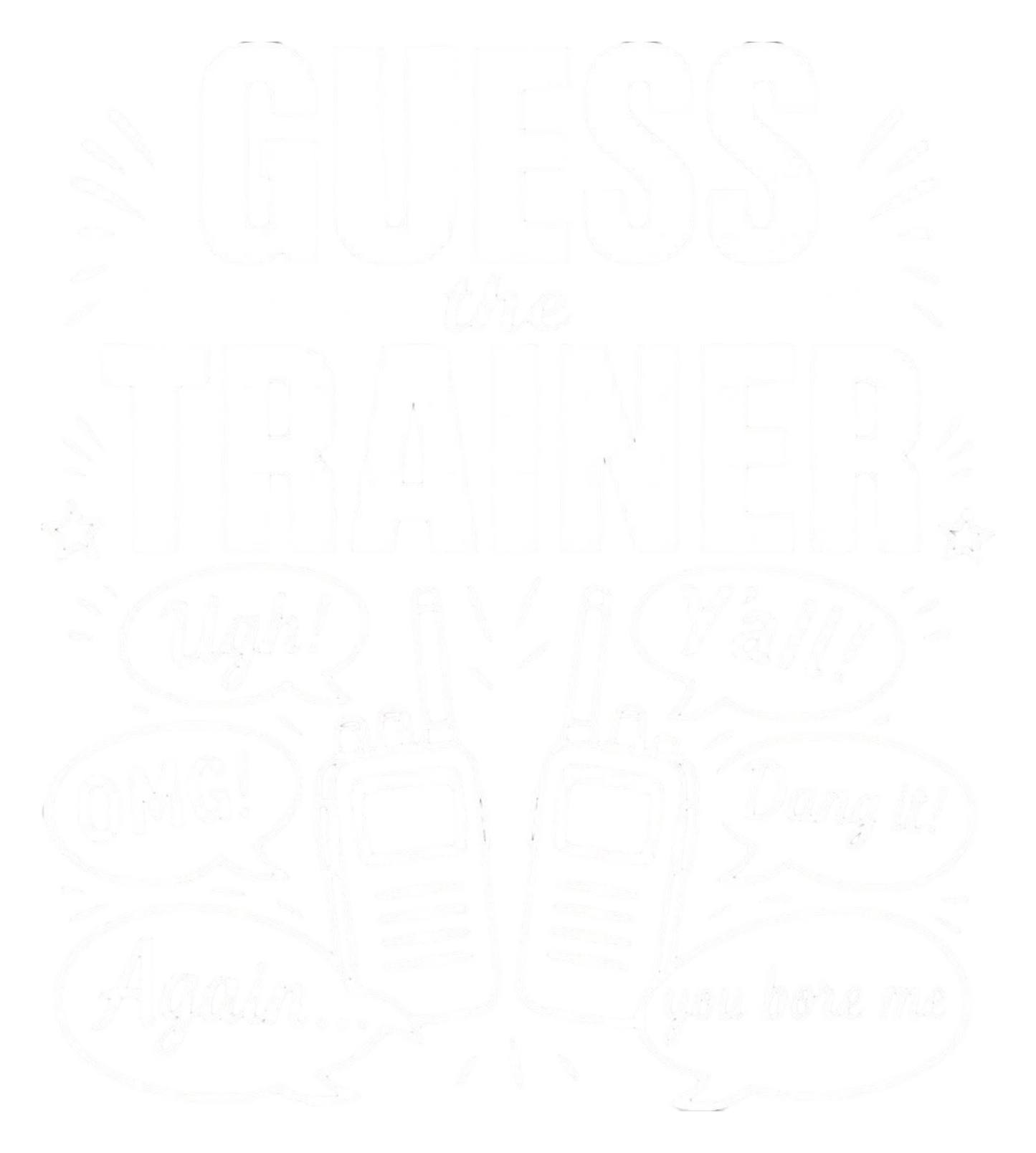 2 Sided, Full Color DTF, Guess the Trainer (Navy)