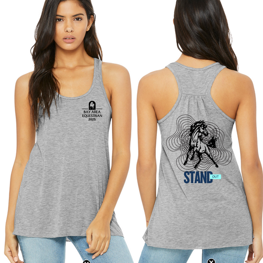 Custom Equestrian, Youth Nationals, Bella Canvas, Women's Flowy Racerback Tank, 2 Sided (Heather Grey) (Copy)